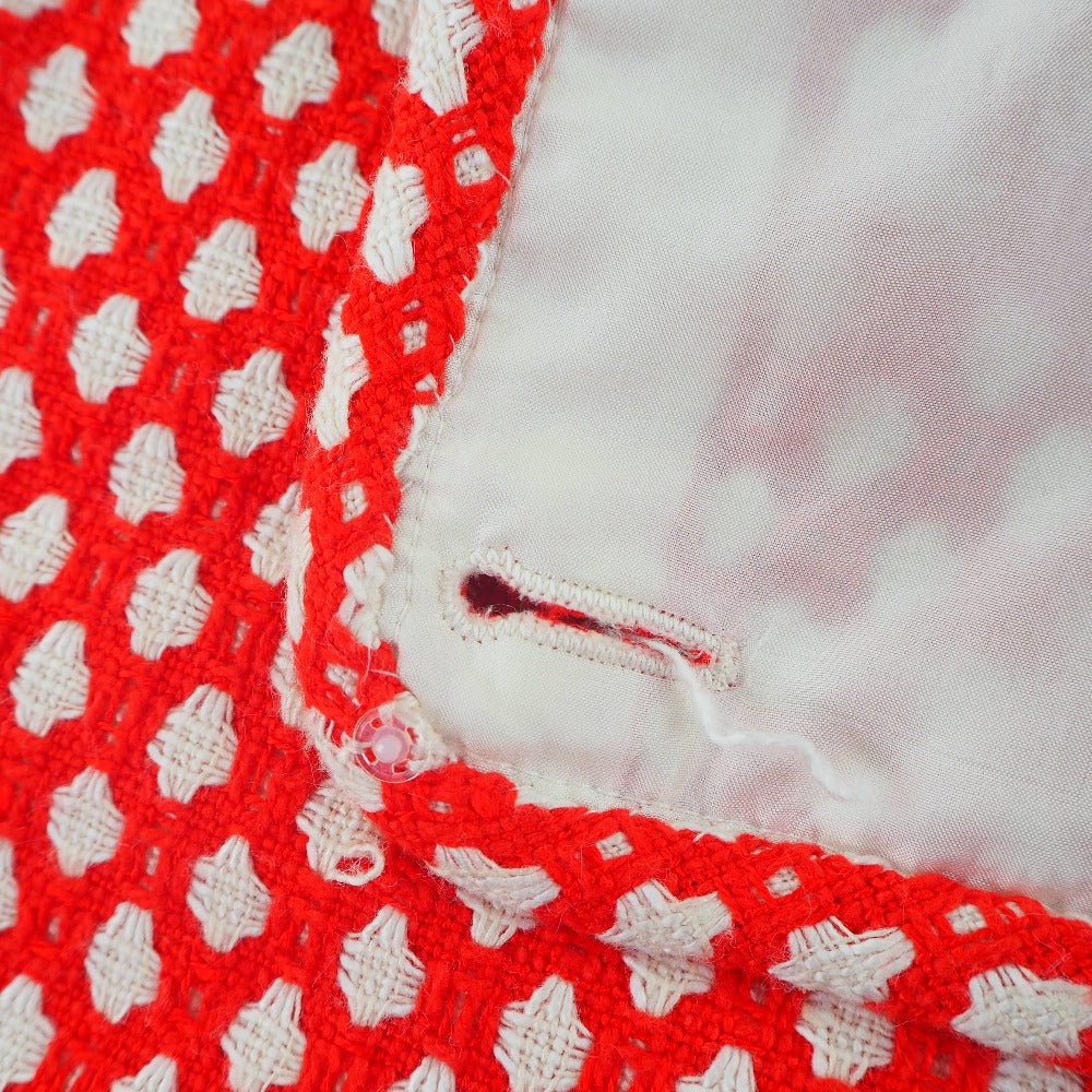 CHANEL skirt P32954V23394 Rayon, Bamboo, Cotton Red 2008 cruise collection COCO Mark button with mini back charm Women 34 Used