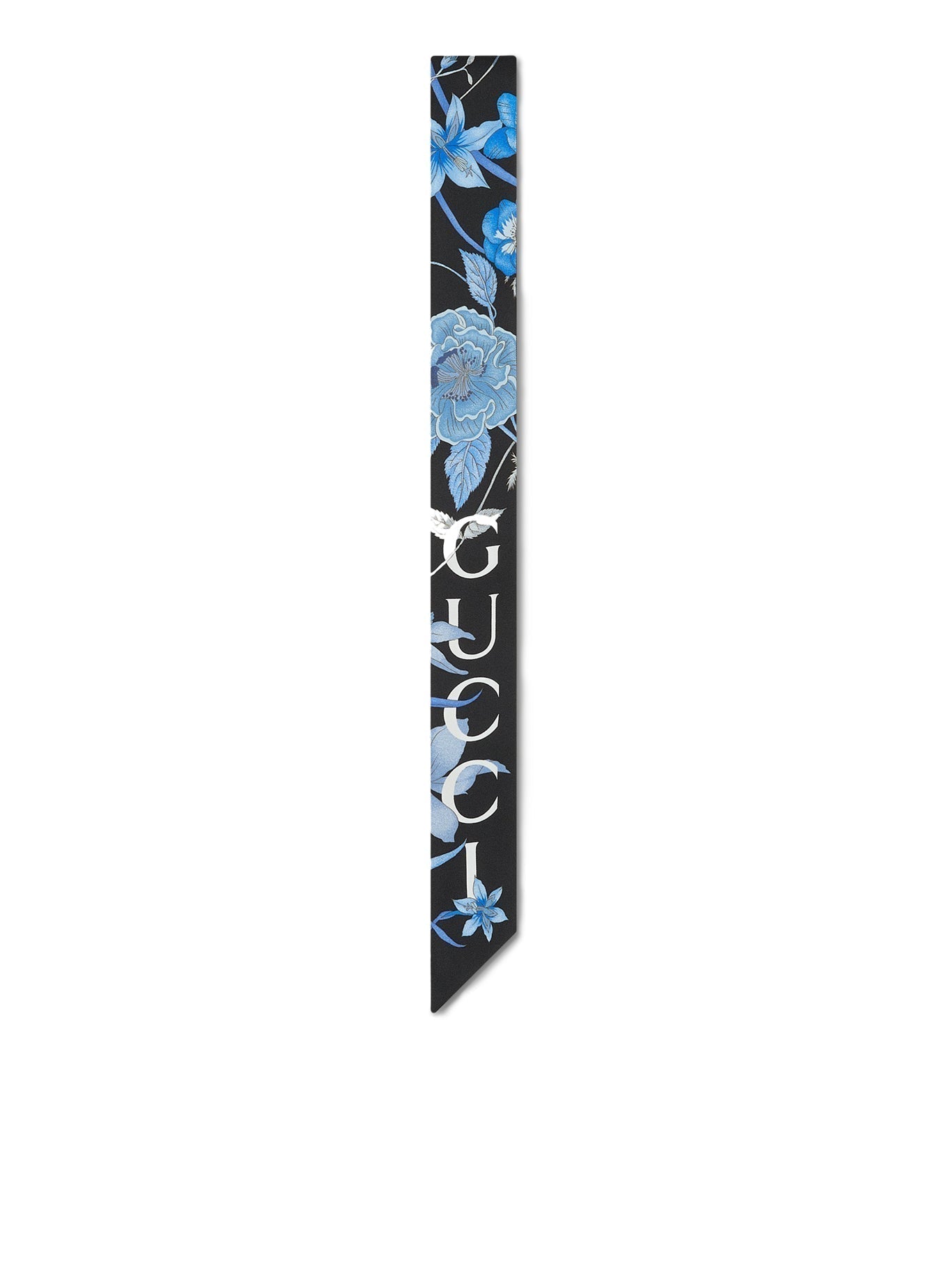 FLORAL GUCCI PRINT SILK NECK BOW