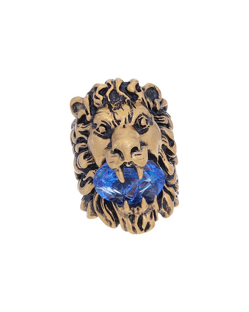 Gucci Feline Blue Crystal Ring No Color