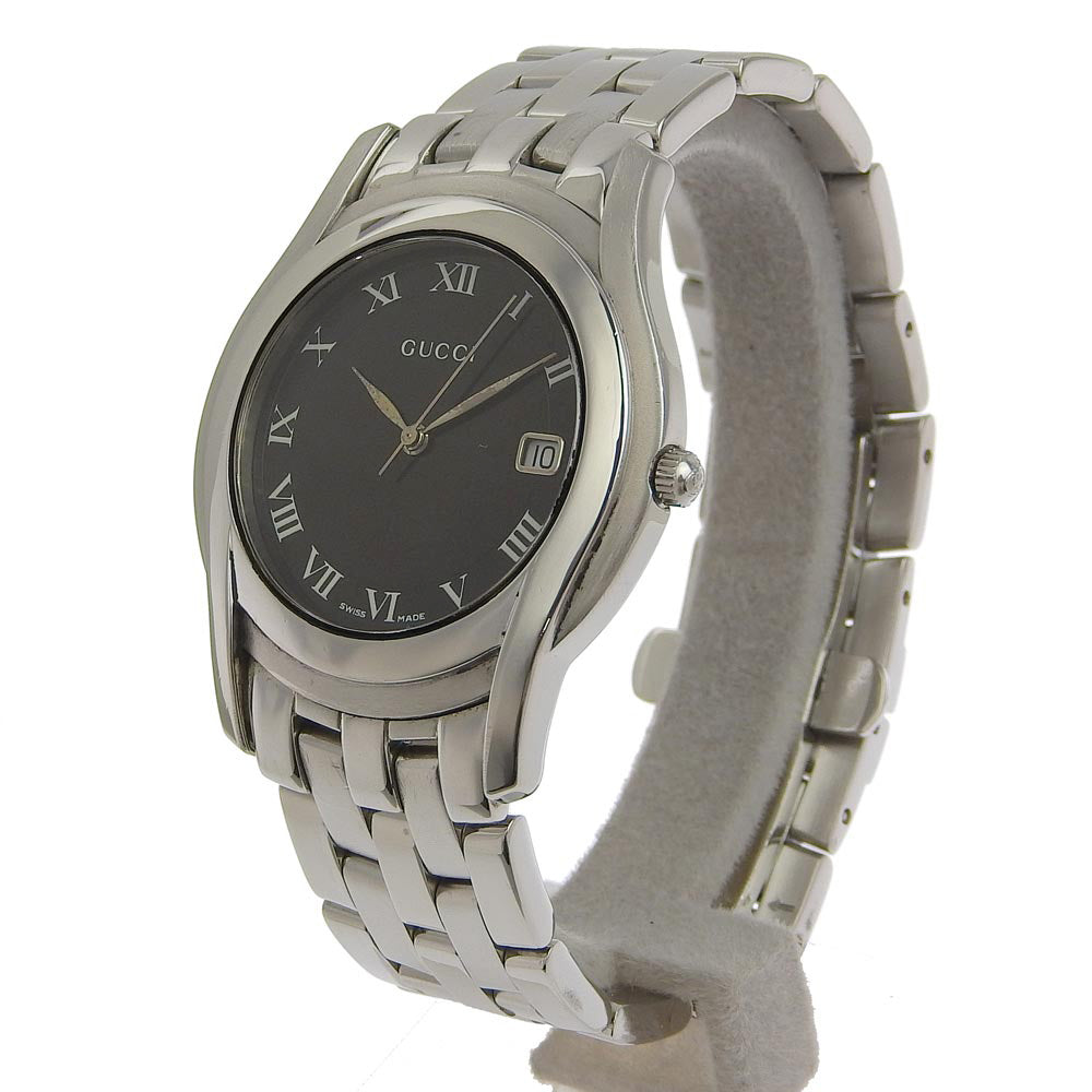 GUCCI Watches Quartz 5500M Stainless Steel black black dial mens Used