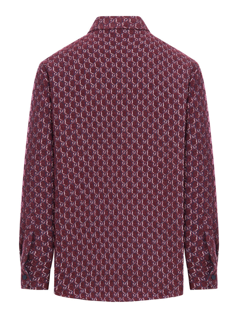 Gucci Men Gg Wool Shirt