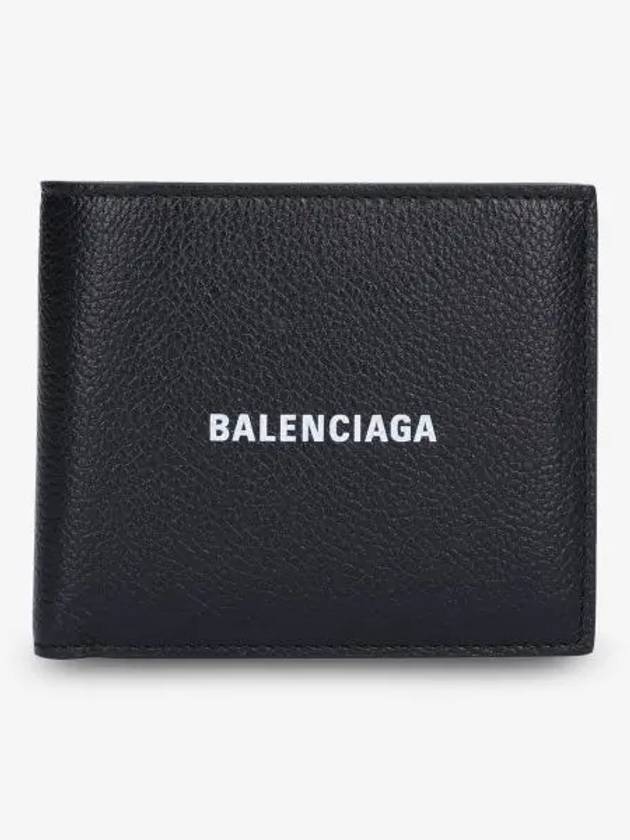 Luxury Balenciaga  Cash Square Folded Wallet Black