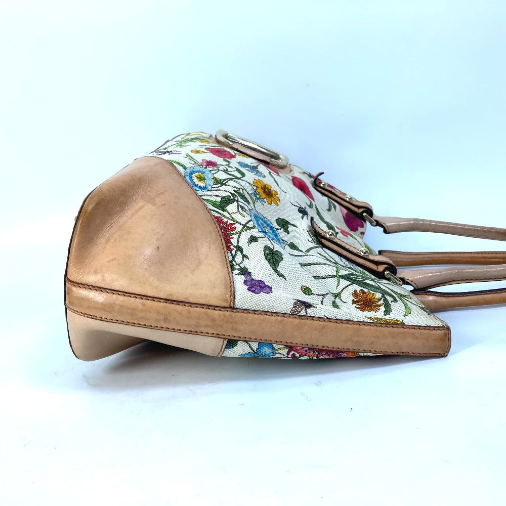 GUCCI Shoulder Bag 137385 Canvas / leather multicolor Flora floral pattern flower Women Used