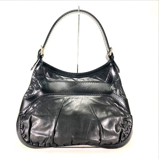 GUCCI Shoulder Bag 189885 leather black QUEEN (queen) Women Used
