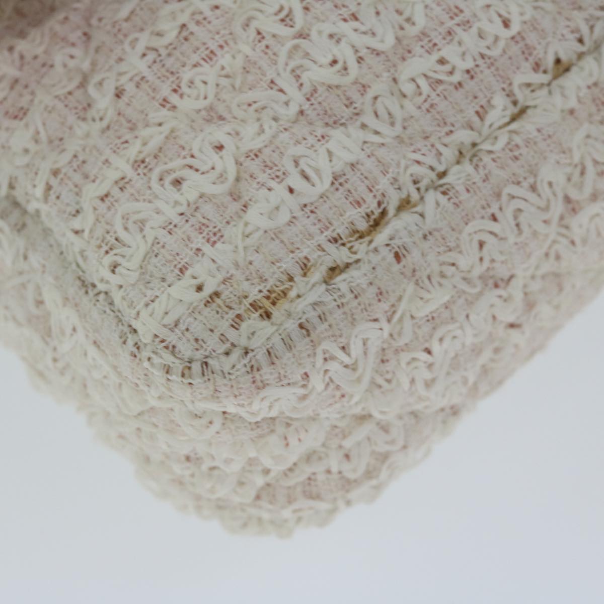 Top Quality Chanel Matelasse Chain Shoulder Bag Tweed Pink CC Auth 60753A