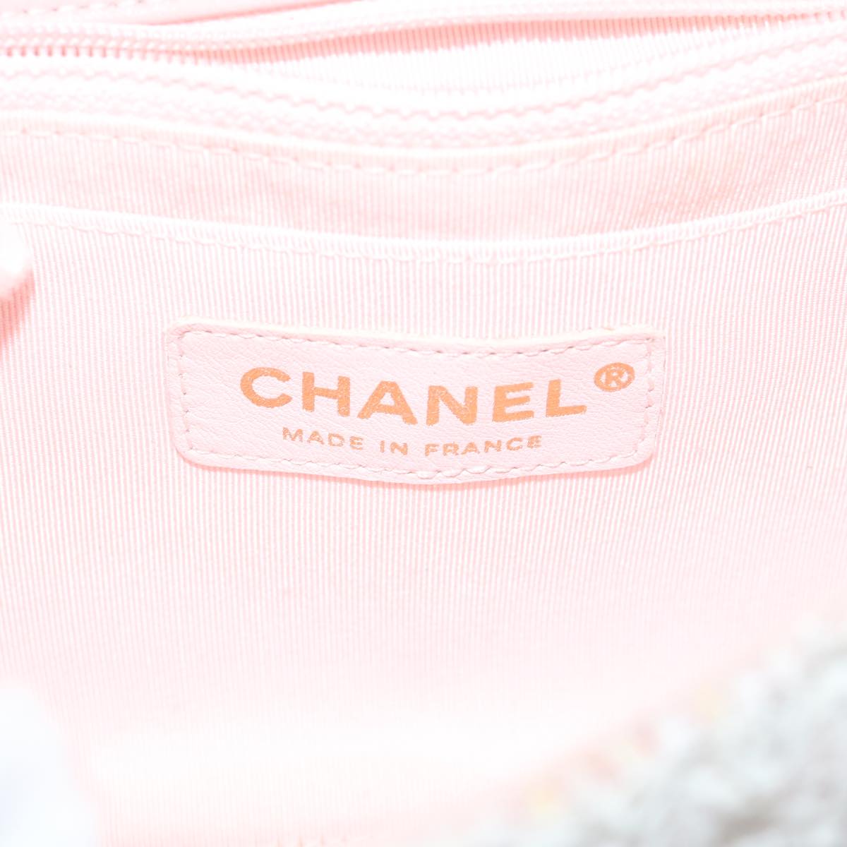 Top Quality Chanel Matelasse Chain Shoulder Bag Tweed Pink CC Auth 60753A