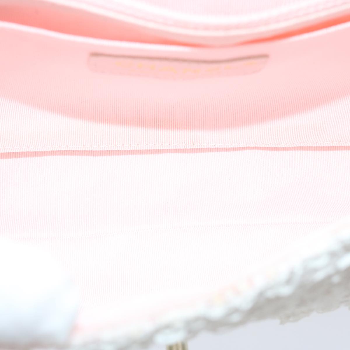 Top Quality Chanel Matelasse Chain Shoulder Bag Tweed Pink CC Auth 60753A