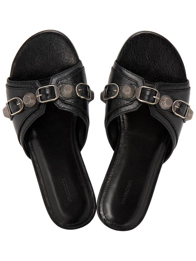 Luxury Balenciaga  Cagole Flat Slipper Black