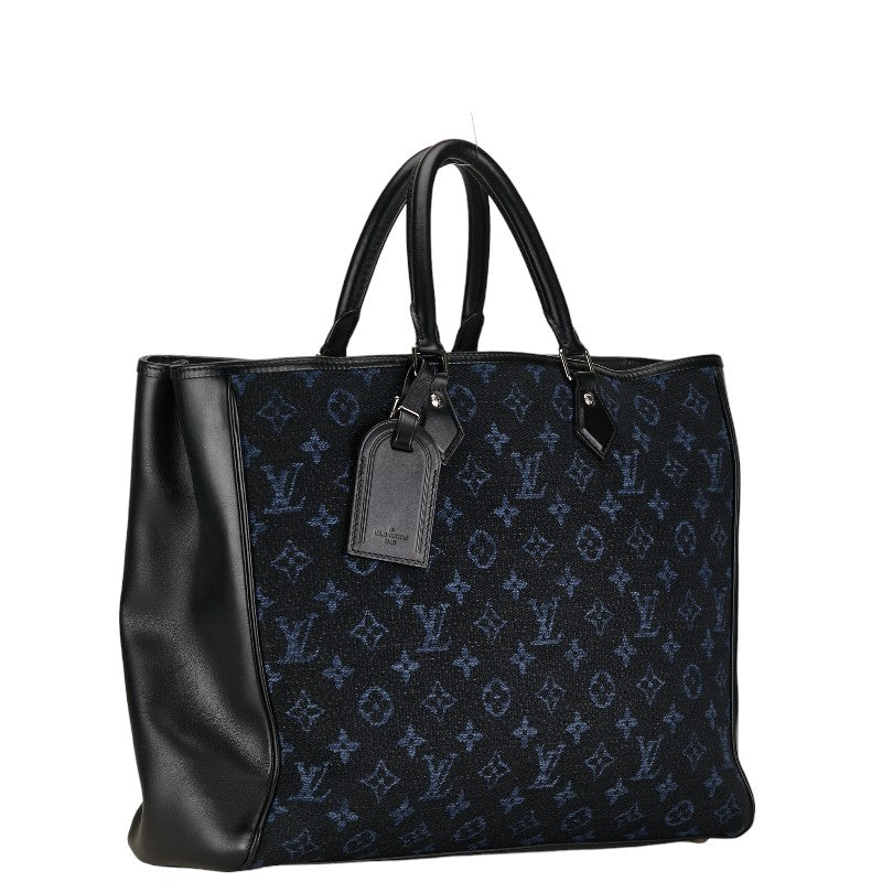 Louis Vuitton Monogram  Gran Sack Handbag Tote Bag M55203 Blue Black Canvas  LOUIS VUITTON