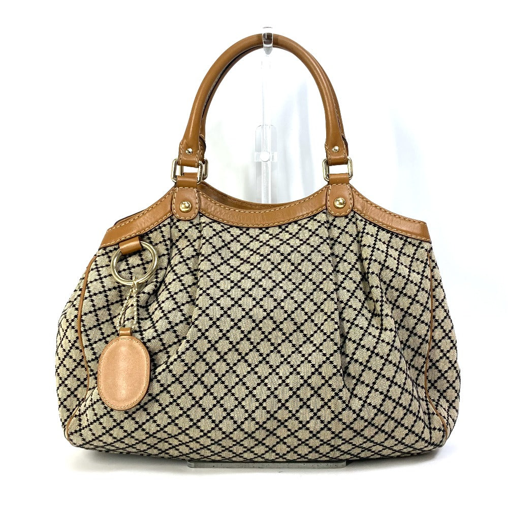 GUCCI Tote Bag 211944 Canvas / leather beige Bag Sukey Women Secondhand