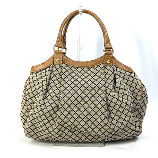GUCCI Tote Bag 211944 Canvas / leather beige Bag Sukey Women Secondhand