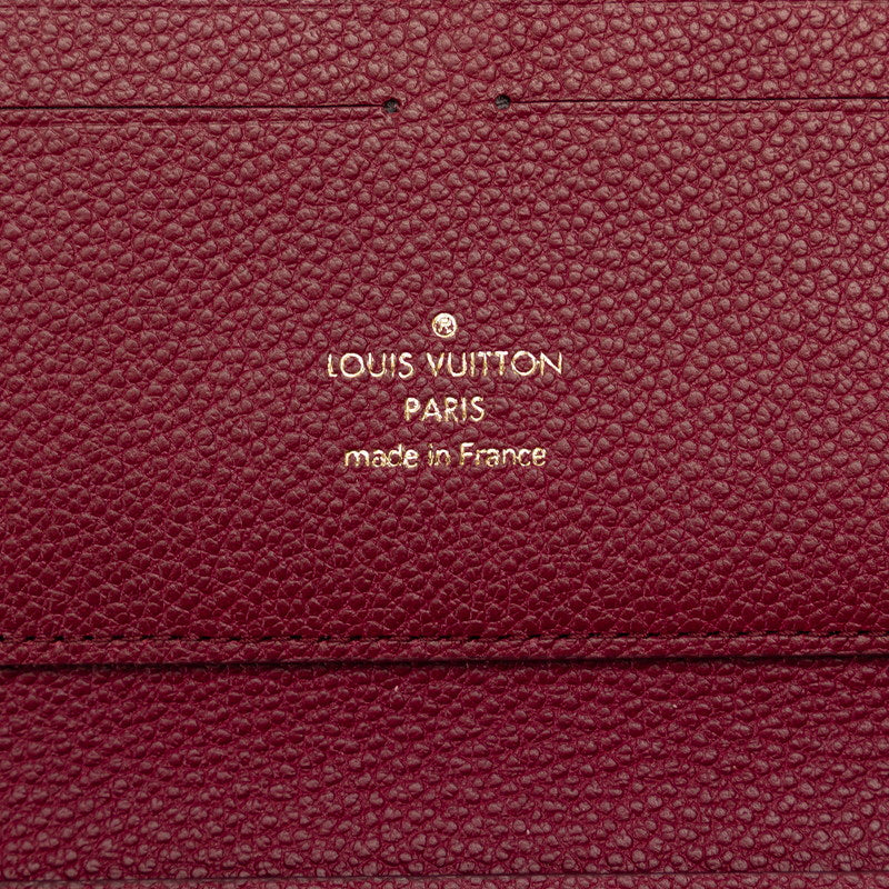 Louis Vuitton Round Zip Long Wallet M60359 Bordeaux Red Ladies