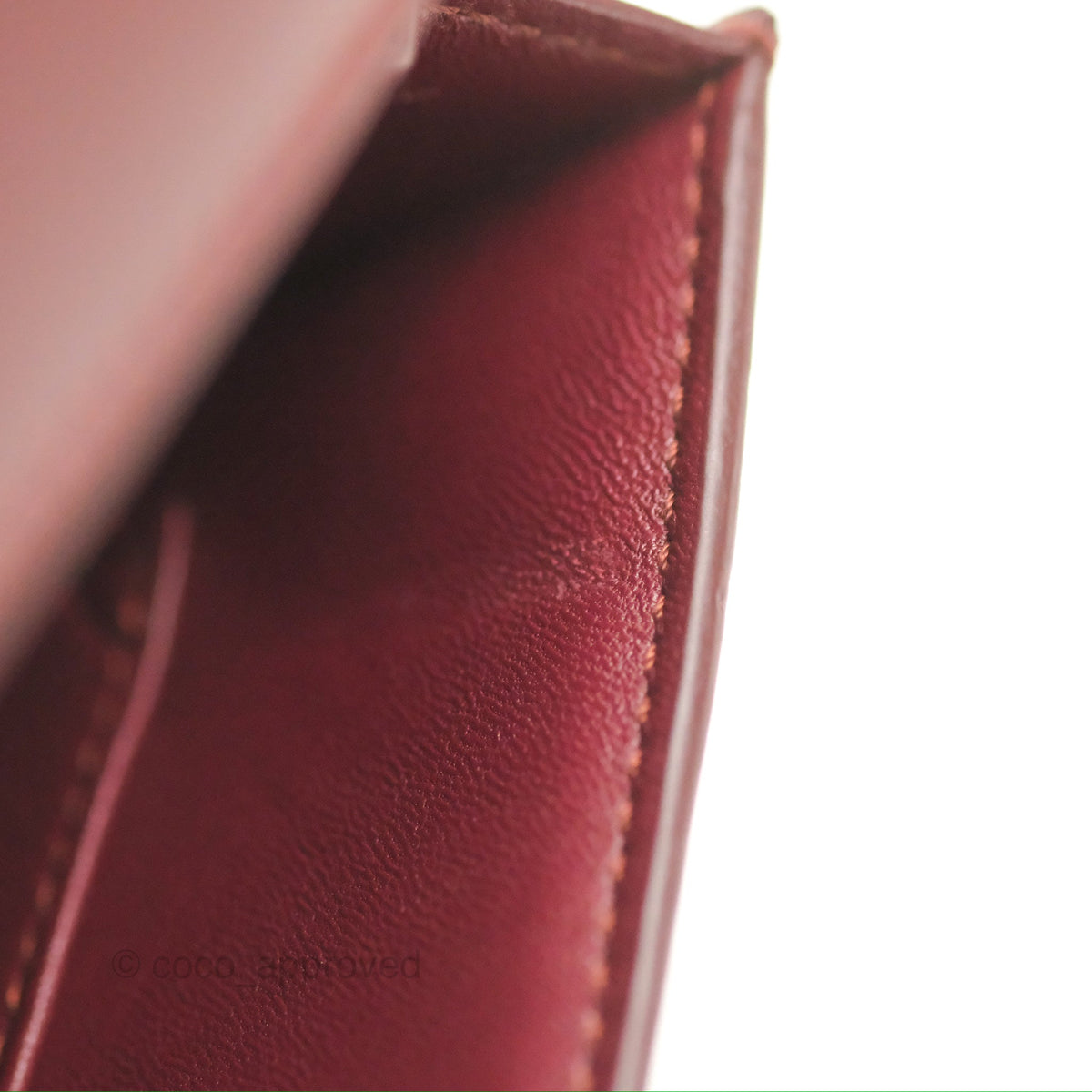 Celine Medium Classic Box Flap Burgundy Calfskin