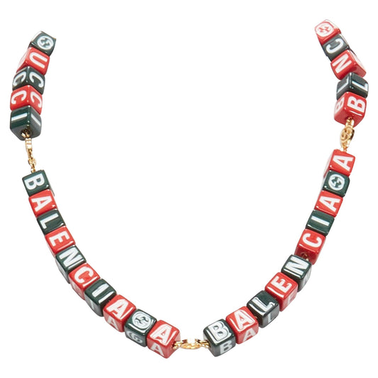 Gucci Luxury Balenciaga  Hacker Project Symbols Cubes Short Necklace