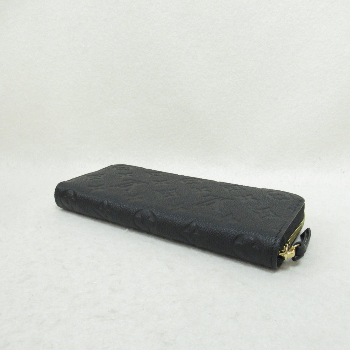 Louis Vuitton Portefolio Clemence Round Long Wallet Round Long Wallet Leather Monogram Emplant   Black M60171