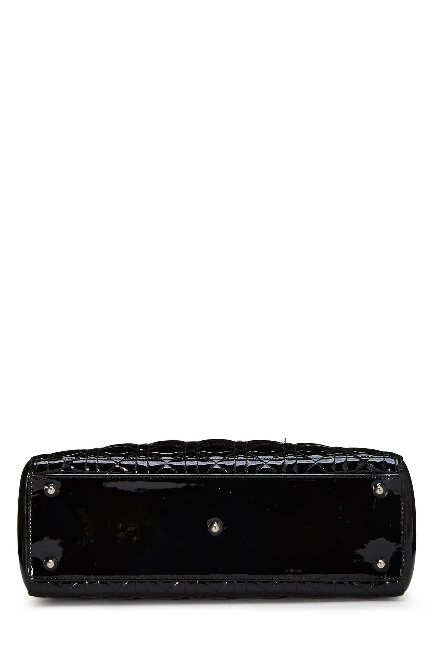 Dior,  Black Cannage Patent Leather Lady Dior Large, Black