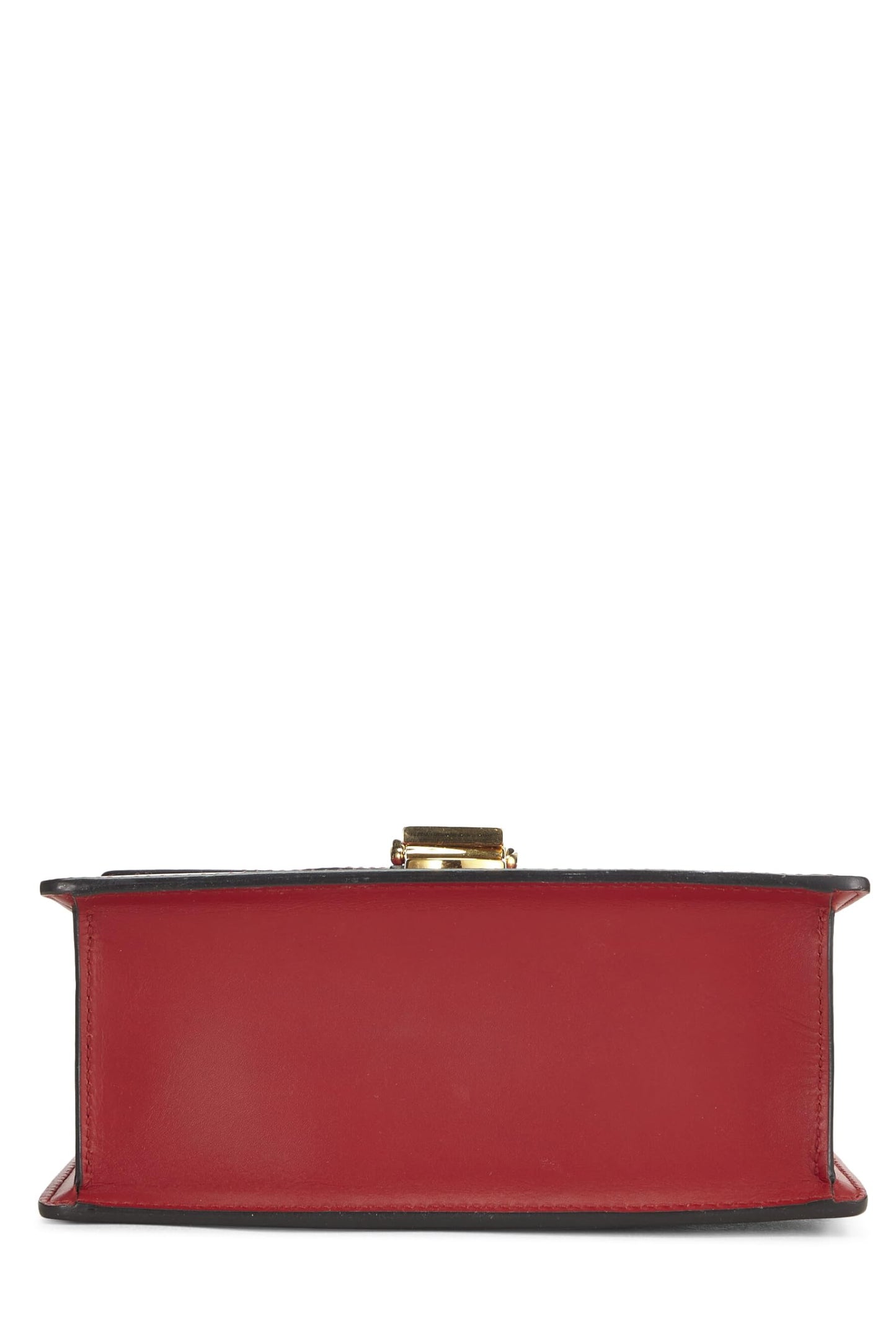 Gucci, Red Leather Web Sylvie Mini, Red