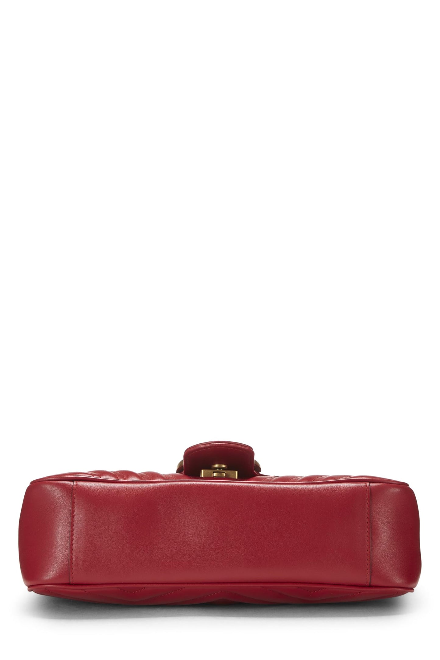 Gucci, Red Leather GG Marmont Matelassé Shoulder Bag Small, Red