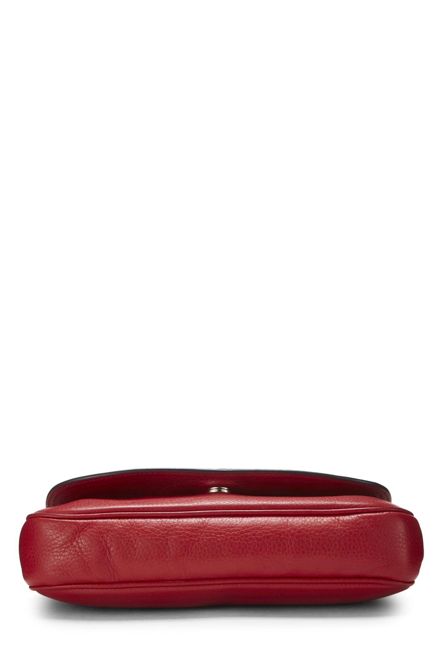 Gucci, Red Grained Leather Soho Chain Flap Crossbody, Red