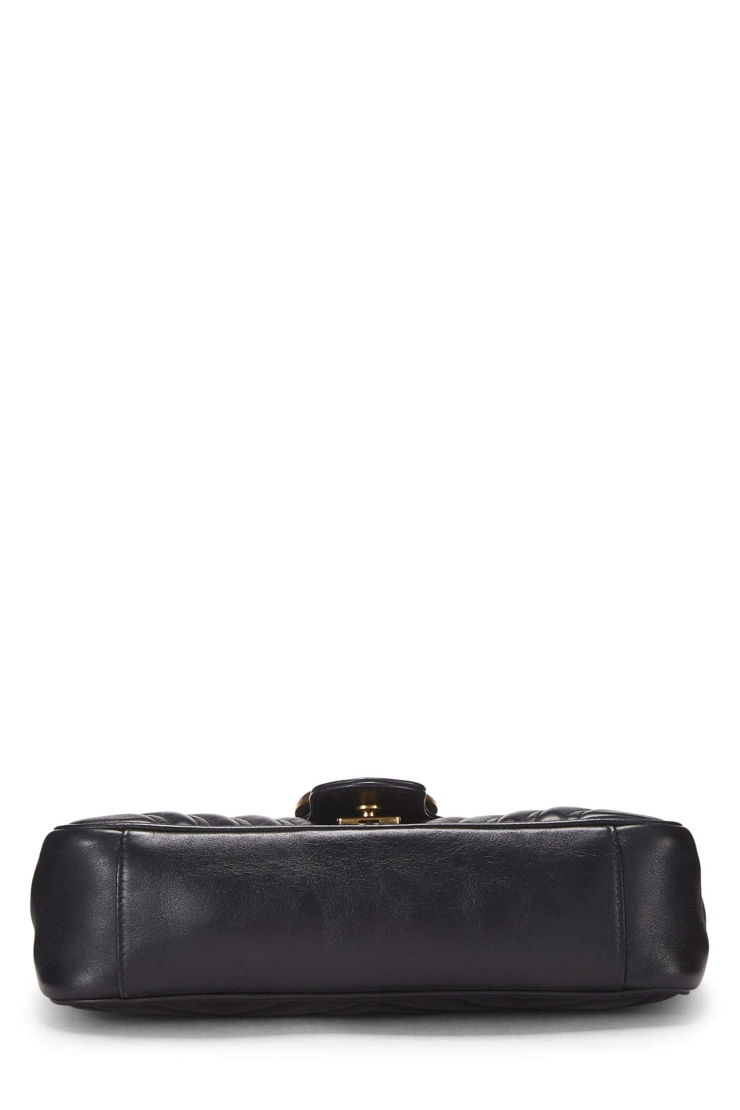 Gucci, Black Leather GG Marmont Shoulder Bag Small, Black