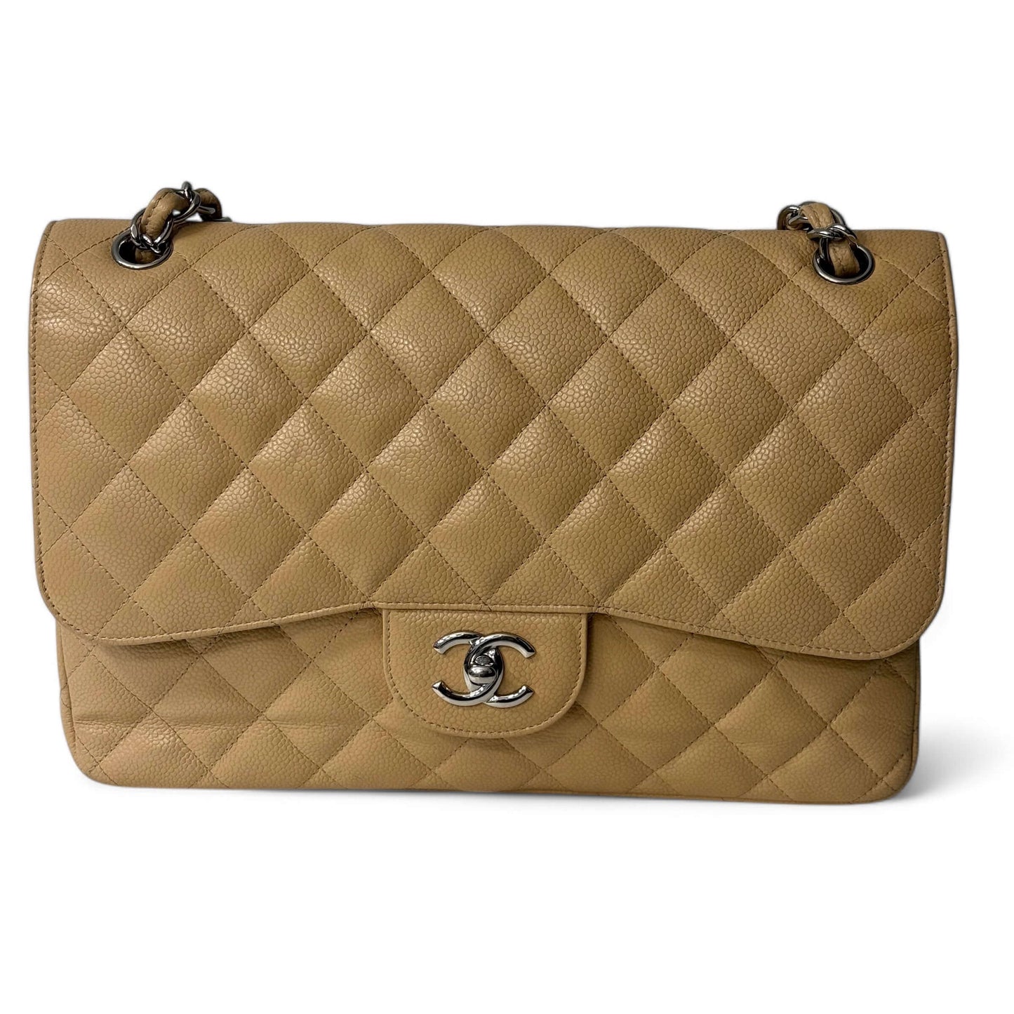 Chanel - Sac Jumbo beige
