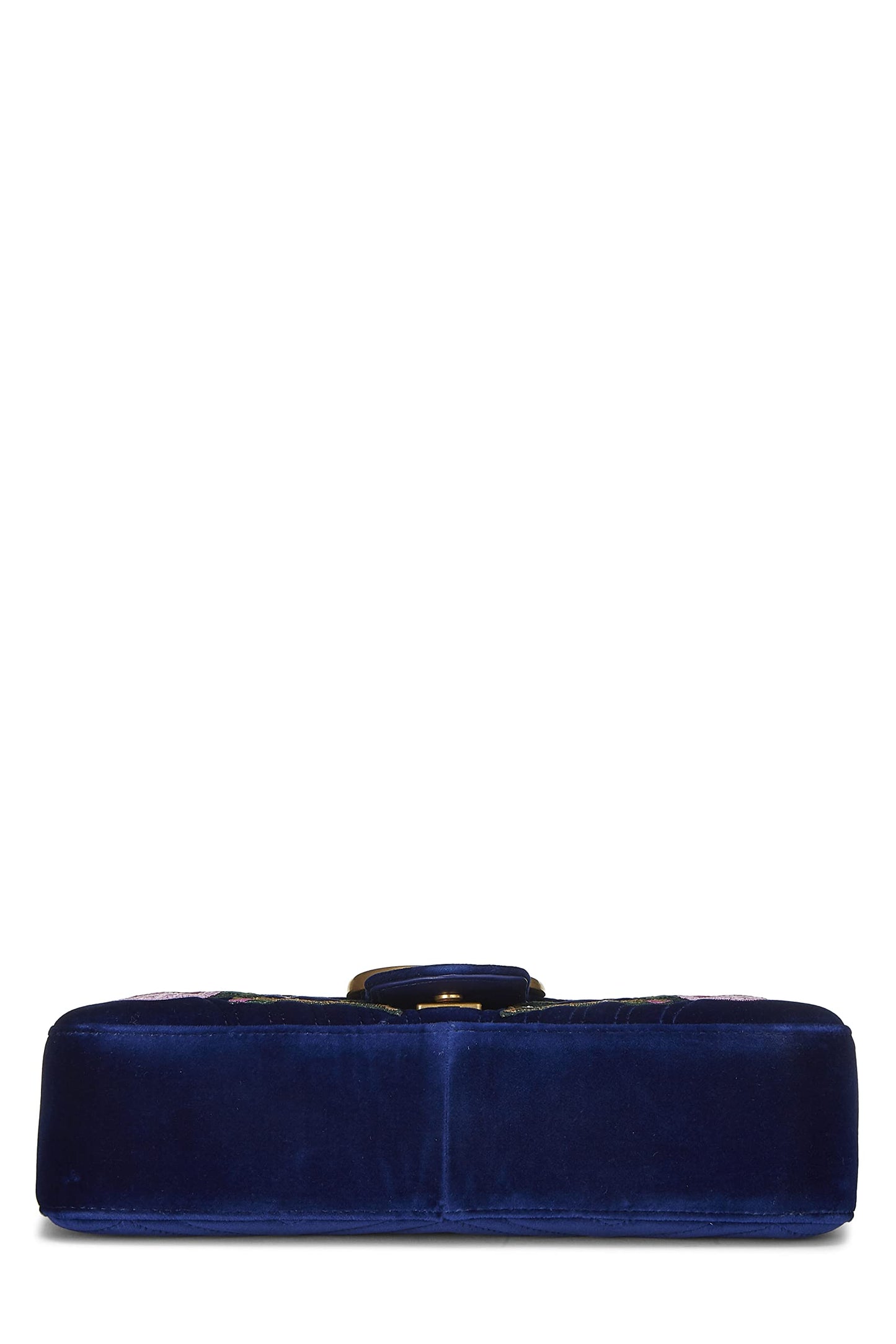 Gucci, Blue Velvet GG Marmont Modern Shoulder Bag, Blue