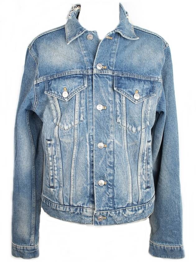 Luxury Balenciaga  Wave logo denim jacket 46