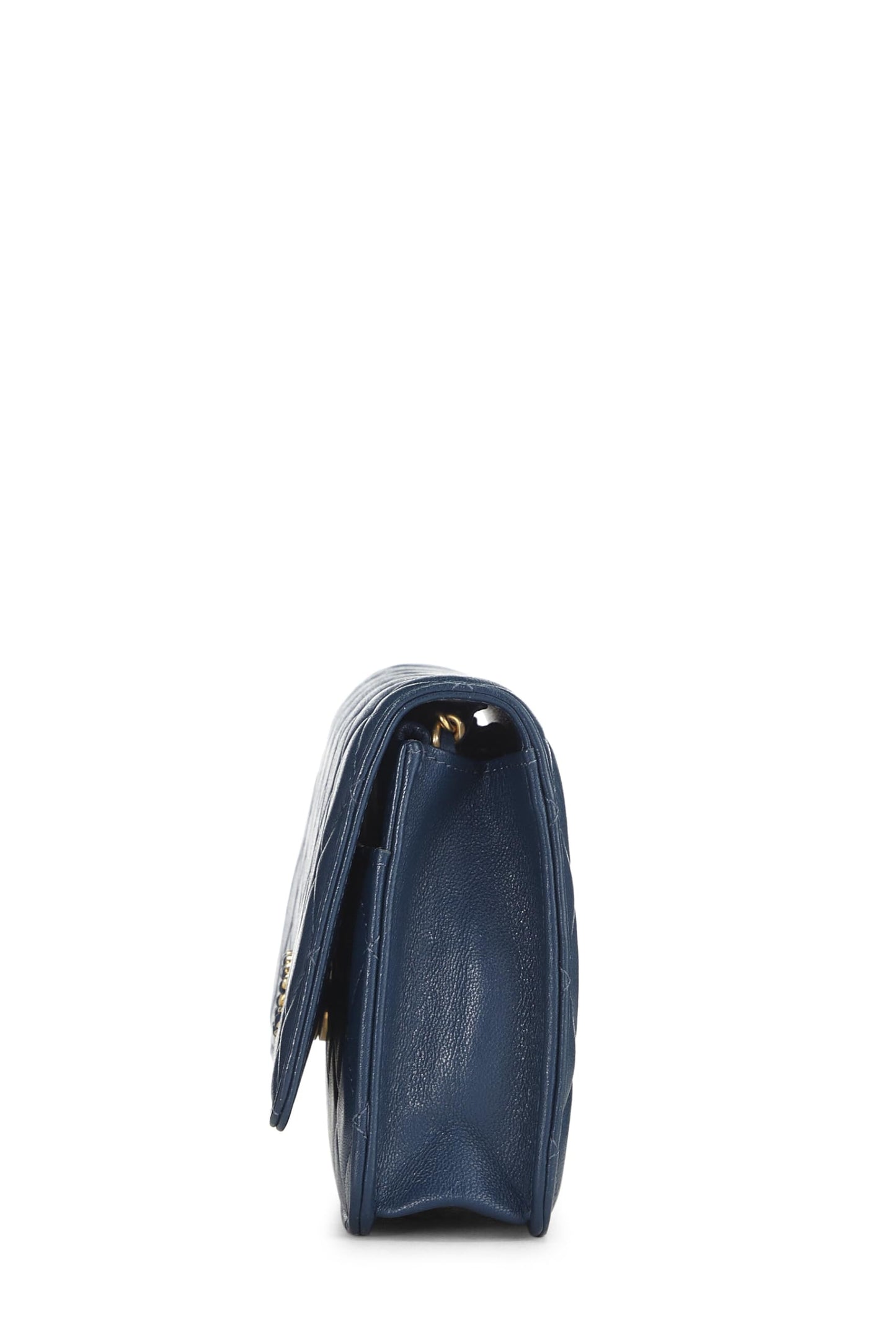 Chanel,  Blue Quilted Lambskin Infinity Wallet on Chain (WOC), Blue