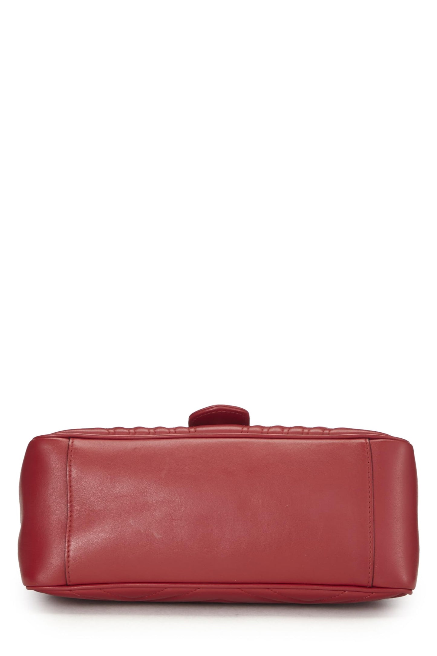Gucci, Red Leather GG Marmont Top Handle Bag Small, Red