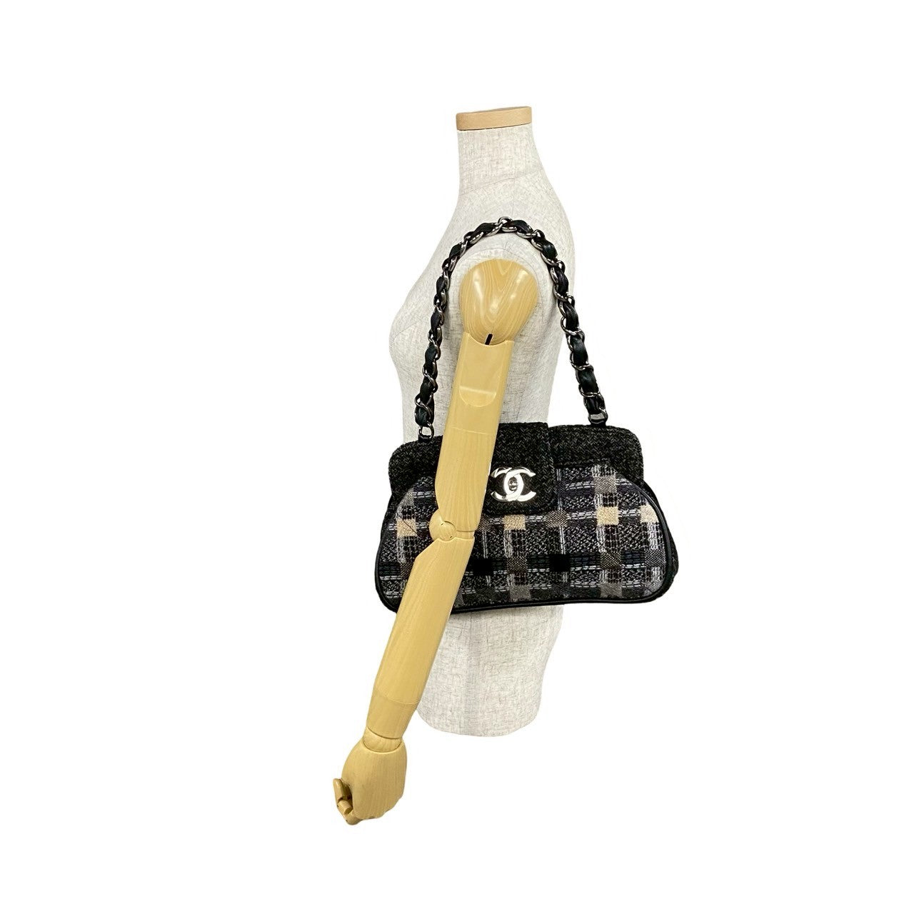 Chanel Coco Mark Tweed Lambskin 2way Bag