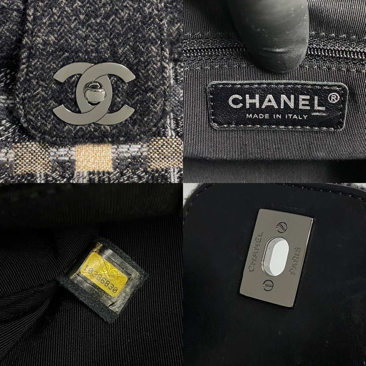 Chanel Coco Mark Tweed Lambskin 2way Bag