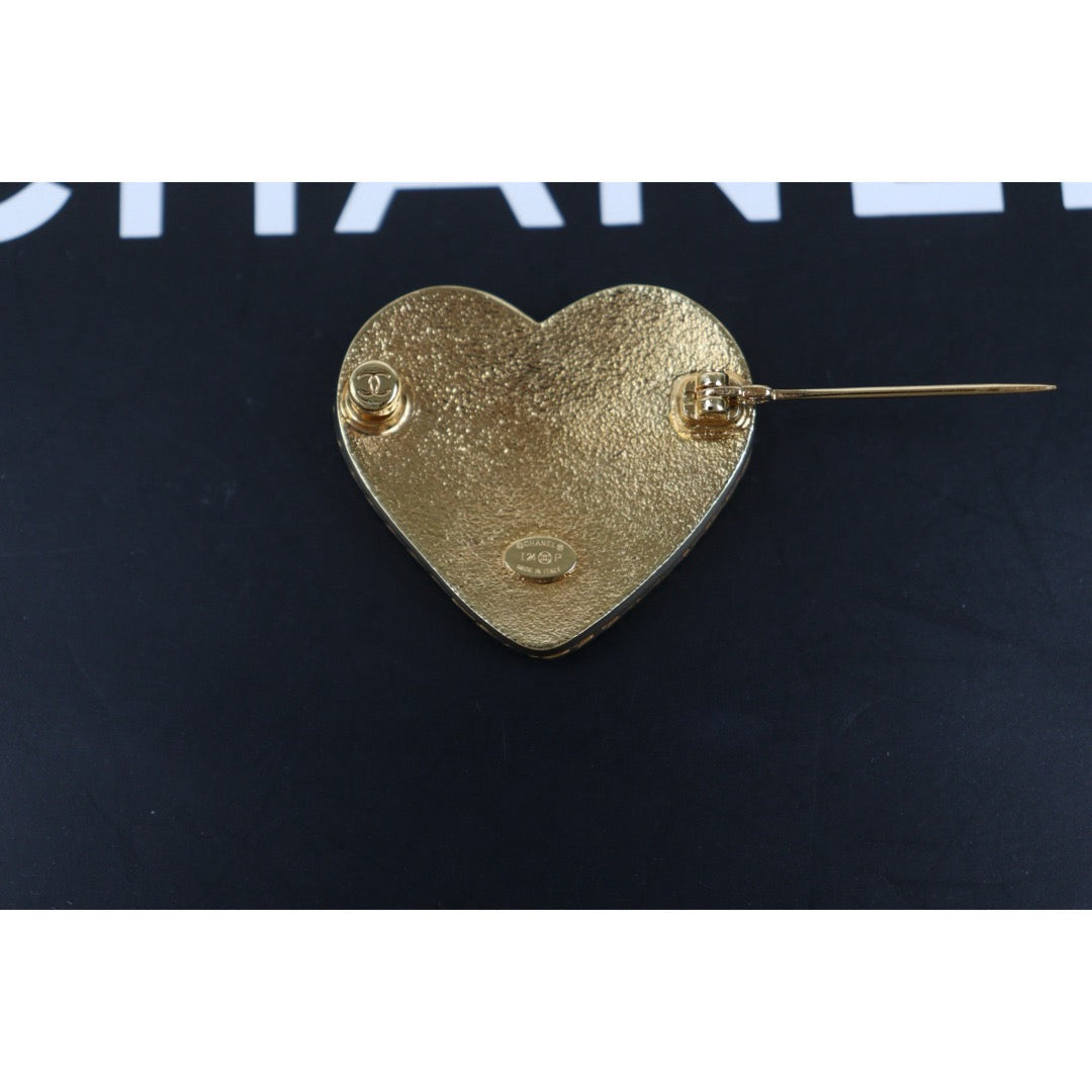 Very Good ( Rank A)｜ CHANEL Coco Mark 24P Denim Heart Brooch ｜V25052508