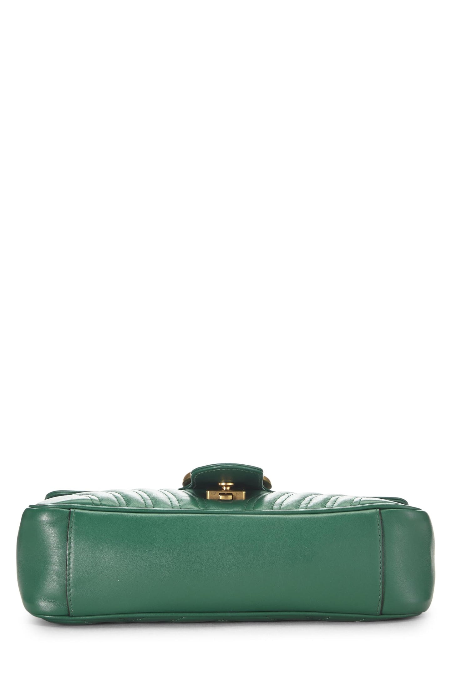 Gucci, Green Leather GG Marmont Shoulder Bag Small, Green
