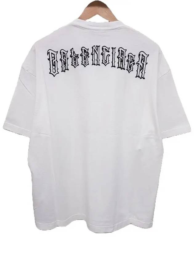 Luxury Balenciaga  Back Logo Short Sleeve T-Shirt White