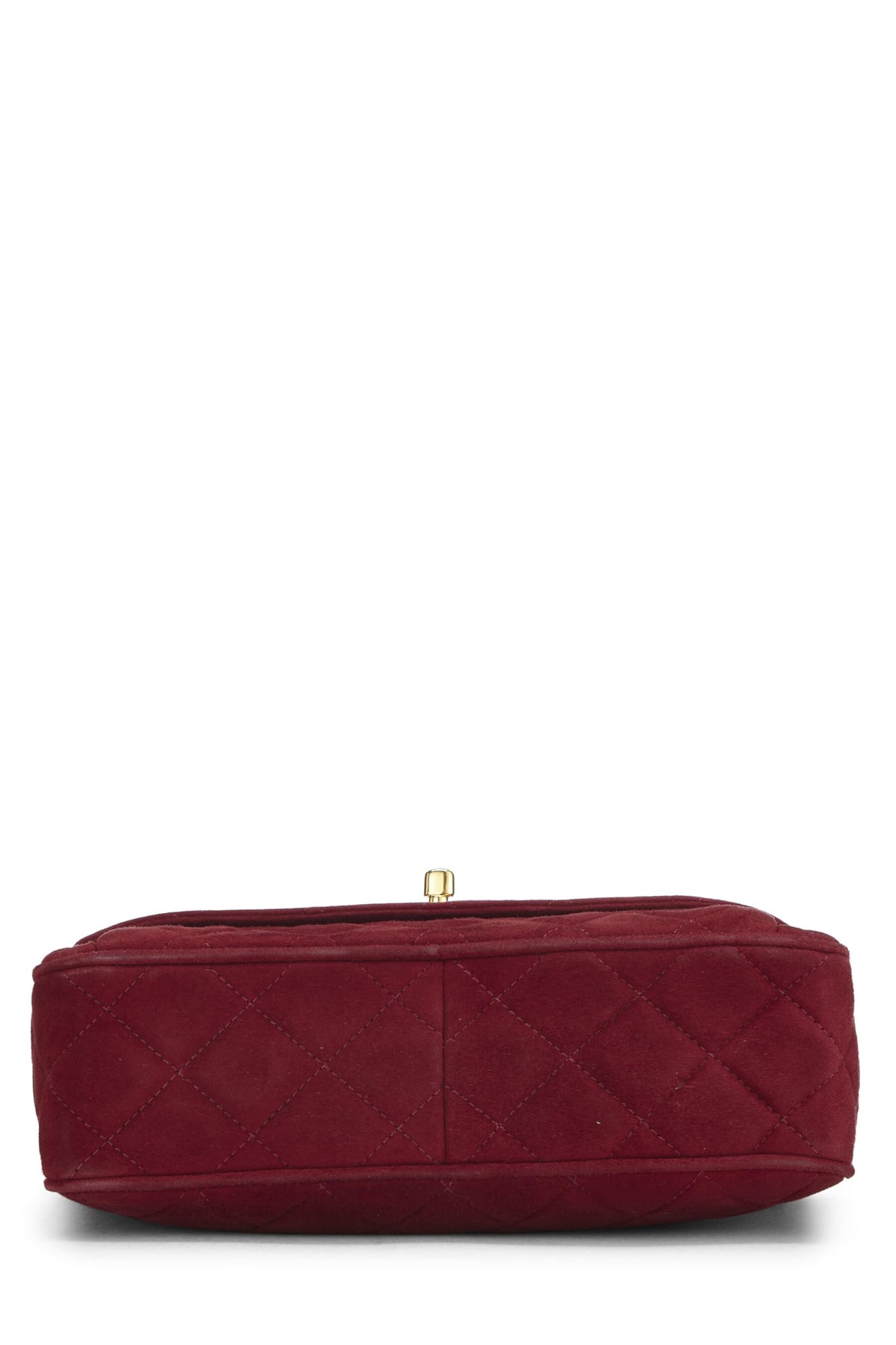 Chanel,  Red Quilted Suede Pocket Camera Bag Medium, Red