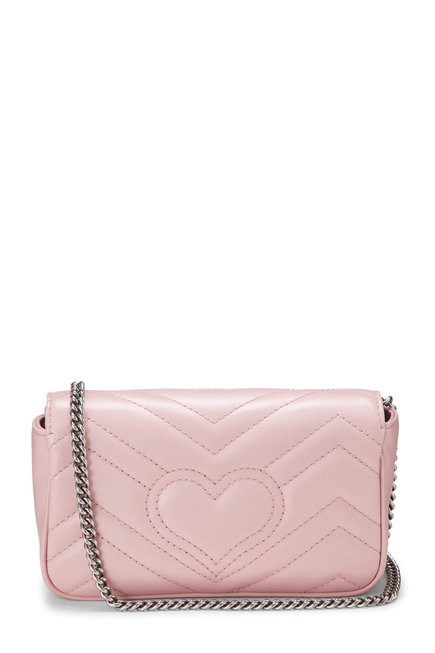 Gucci, Pink Leather Marmont Crossbody Super Mini, Pink