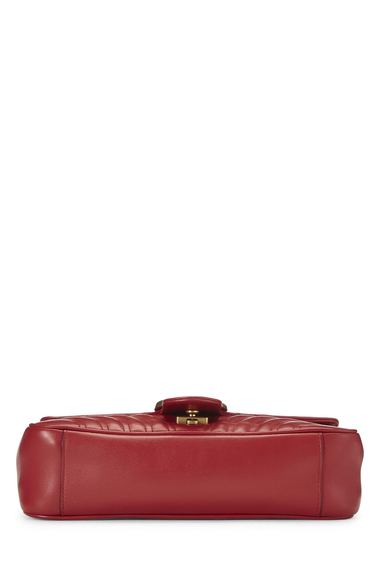 Gucci, Red Leather GG Marmont Shoulder Bag Small, Red