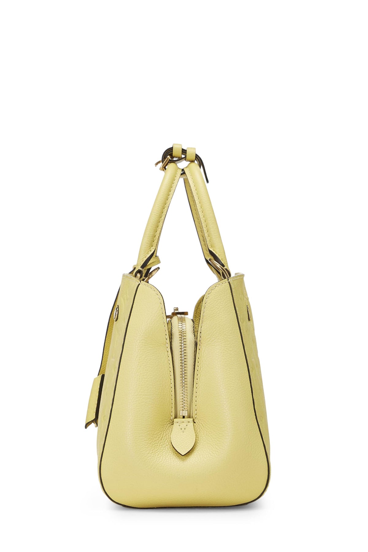 Louis Vuitton,  Citrine Monogram Empreinte Montaigne BB, Yellow