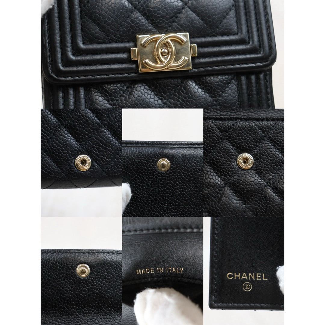 Good ( Rank AB)｜Chanel Caviar Skin Black Wallet Made In 2019-2020Year｜25052917