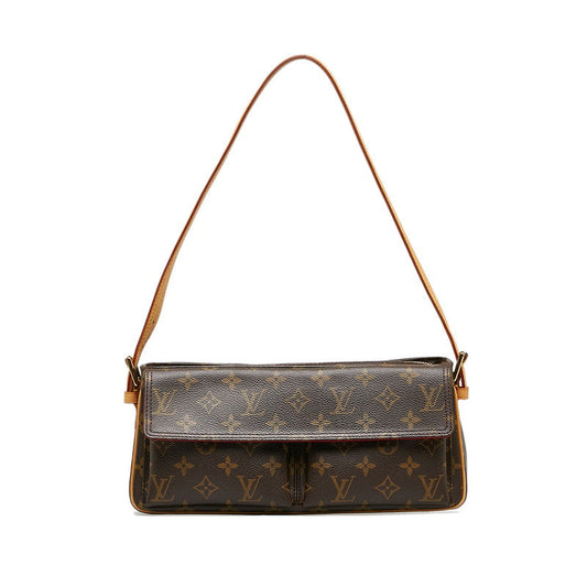 Louis Vuitton Monogram Vivace MM Shoulder Bag M51164 Brown PVC Leather  Louis Vuitton