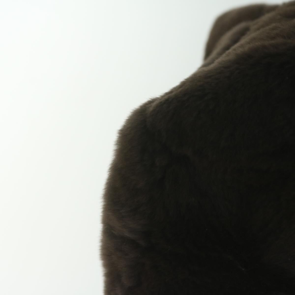 CHANEL Tote Bag Fur Brown Cc Auth 61881