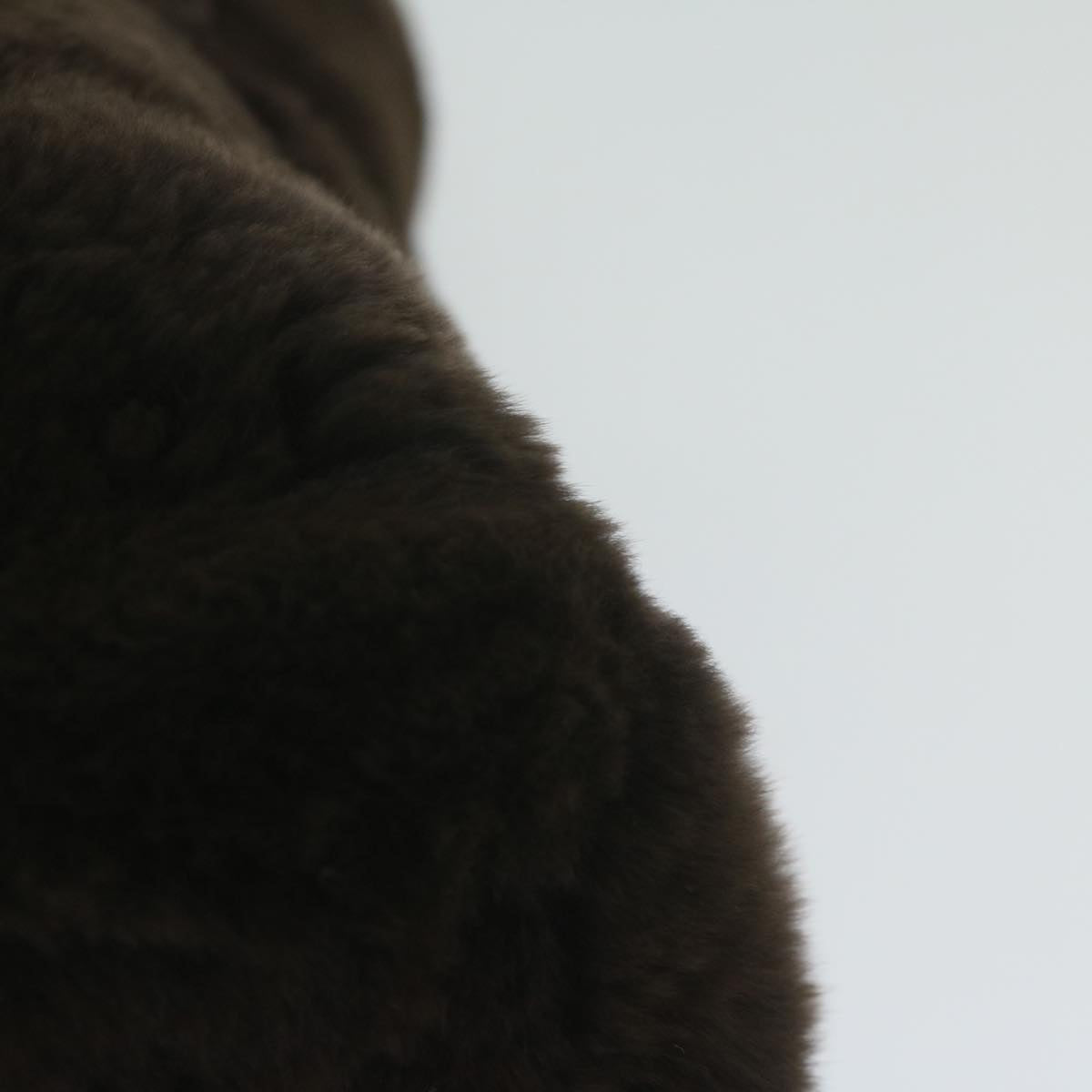 CHANEL Tote Bag Fur Brown Cc Auth 61881