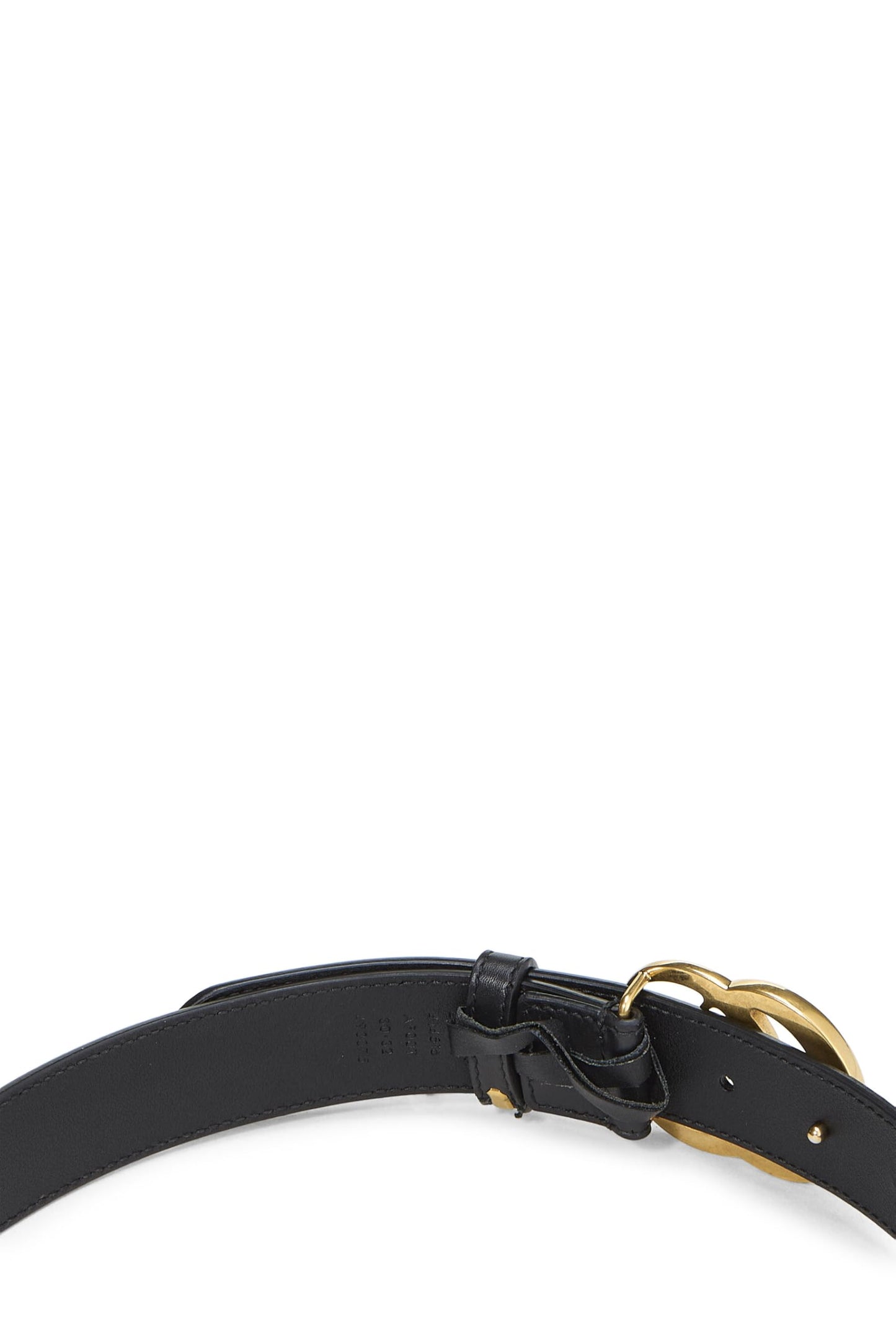 Gucci, Black Leather GG Marmont Belt, Black