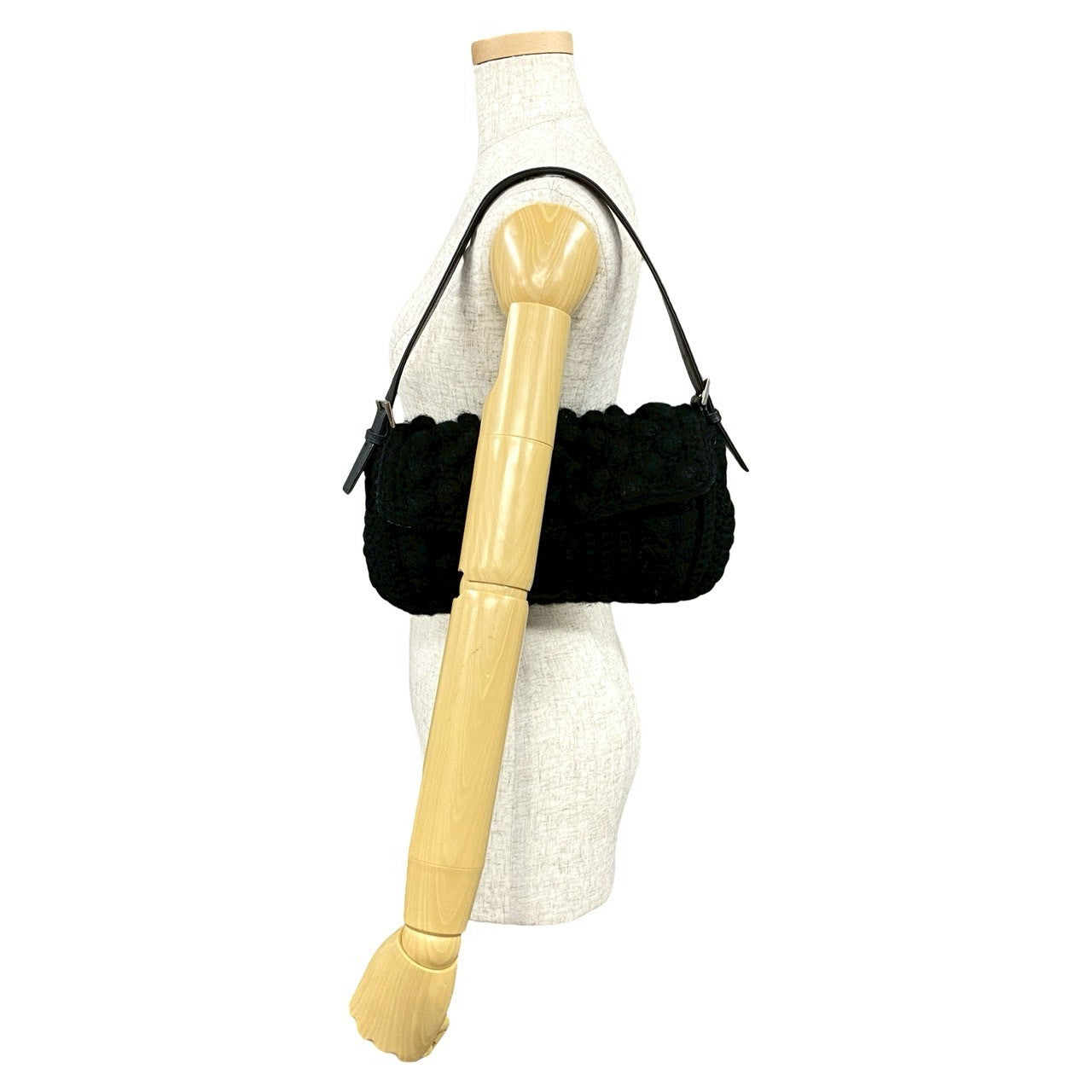 Burberry 2way Wool Leather Handbag