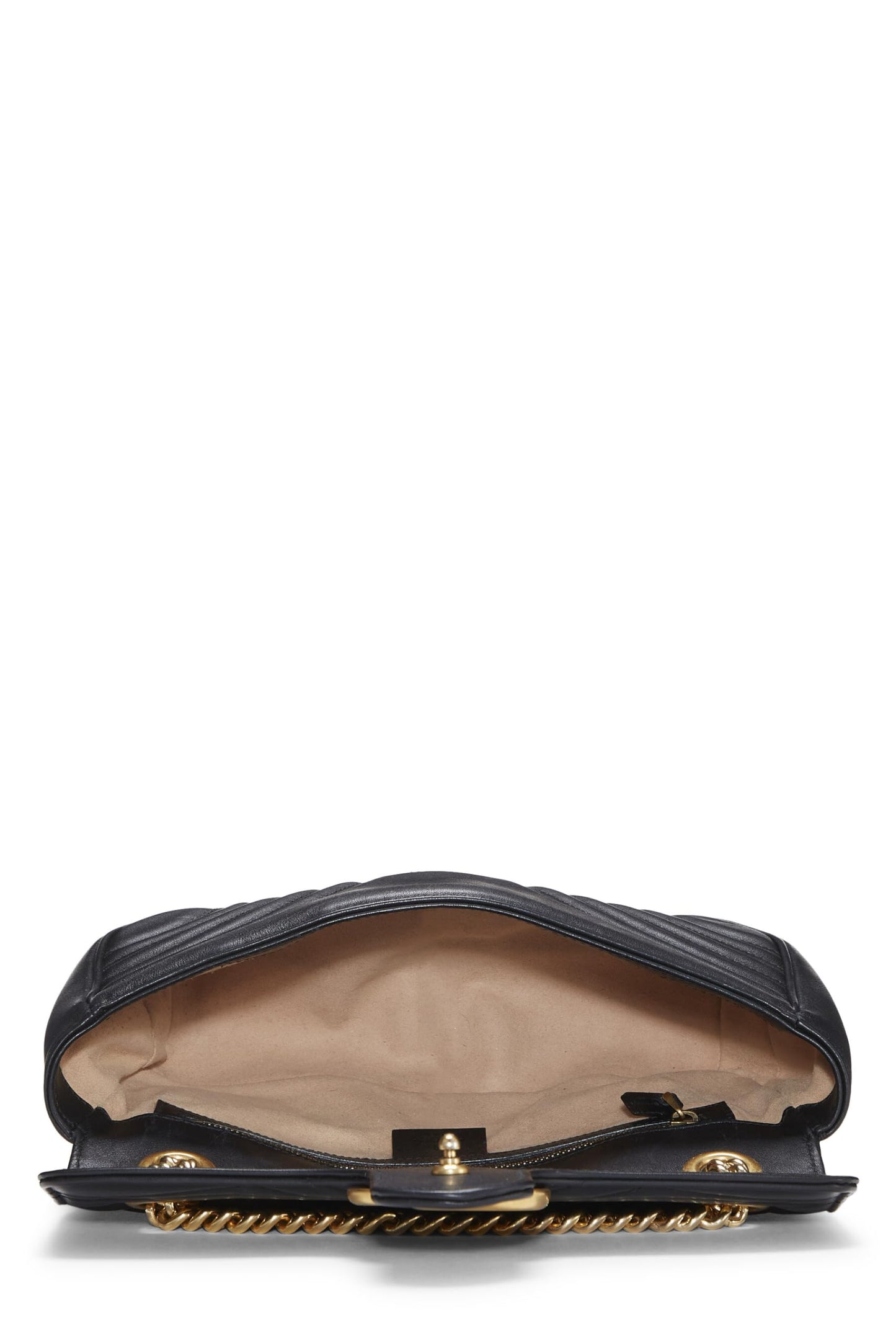 Gucci, Black Matelassé Leather Marmont Shoulder Bag Mini, Black