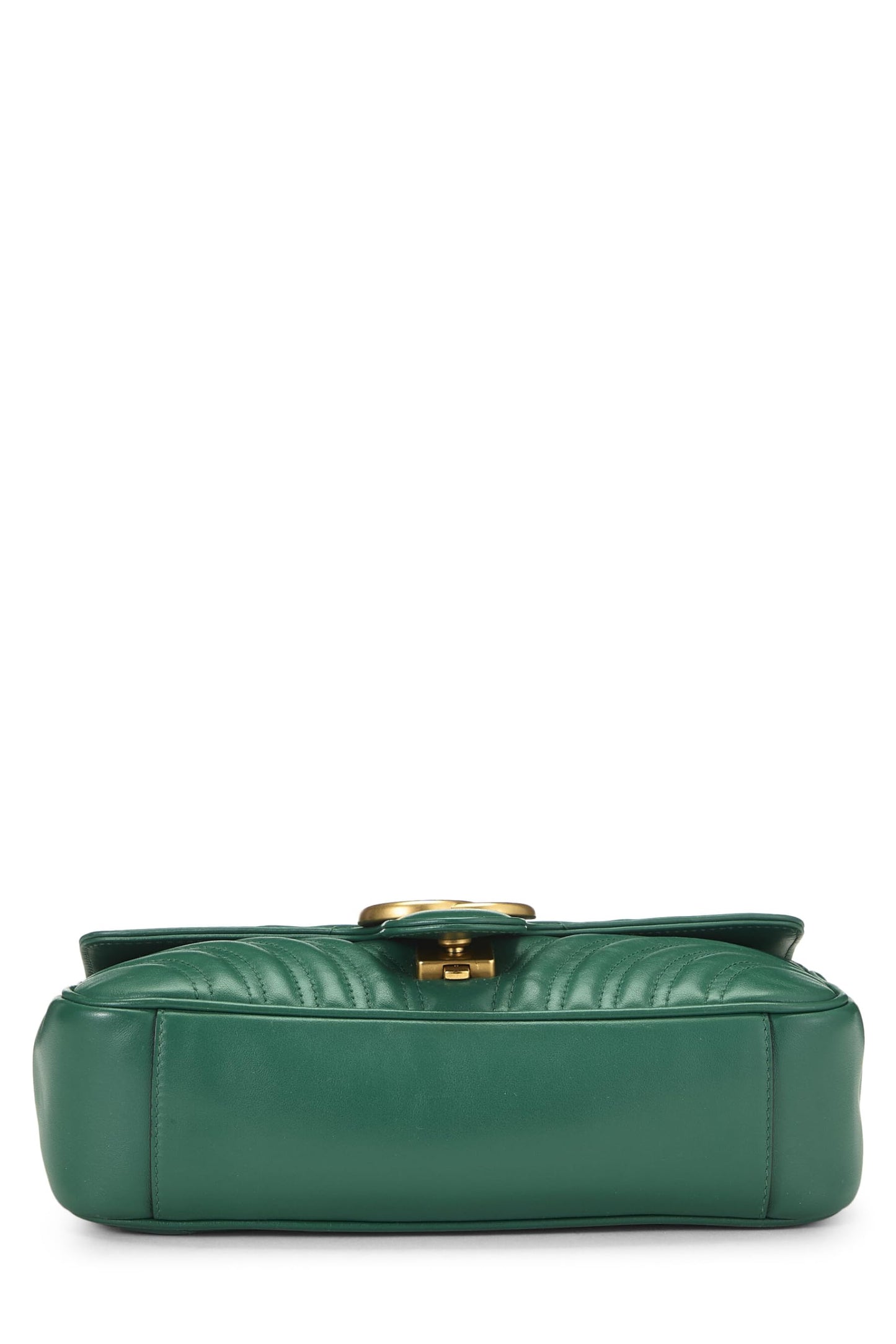 Gucci, Green Leather GG Marmont Shoulder Bag Small, Green