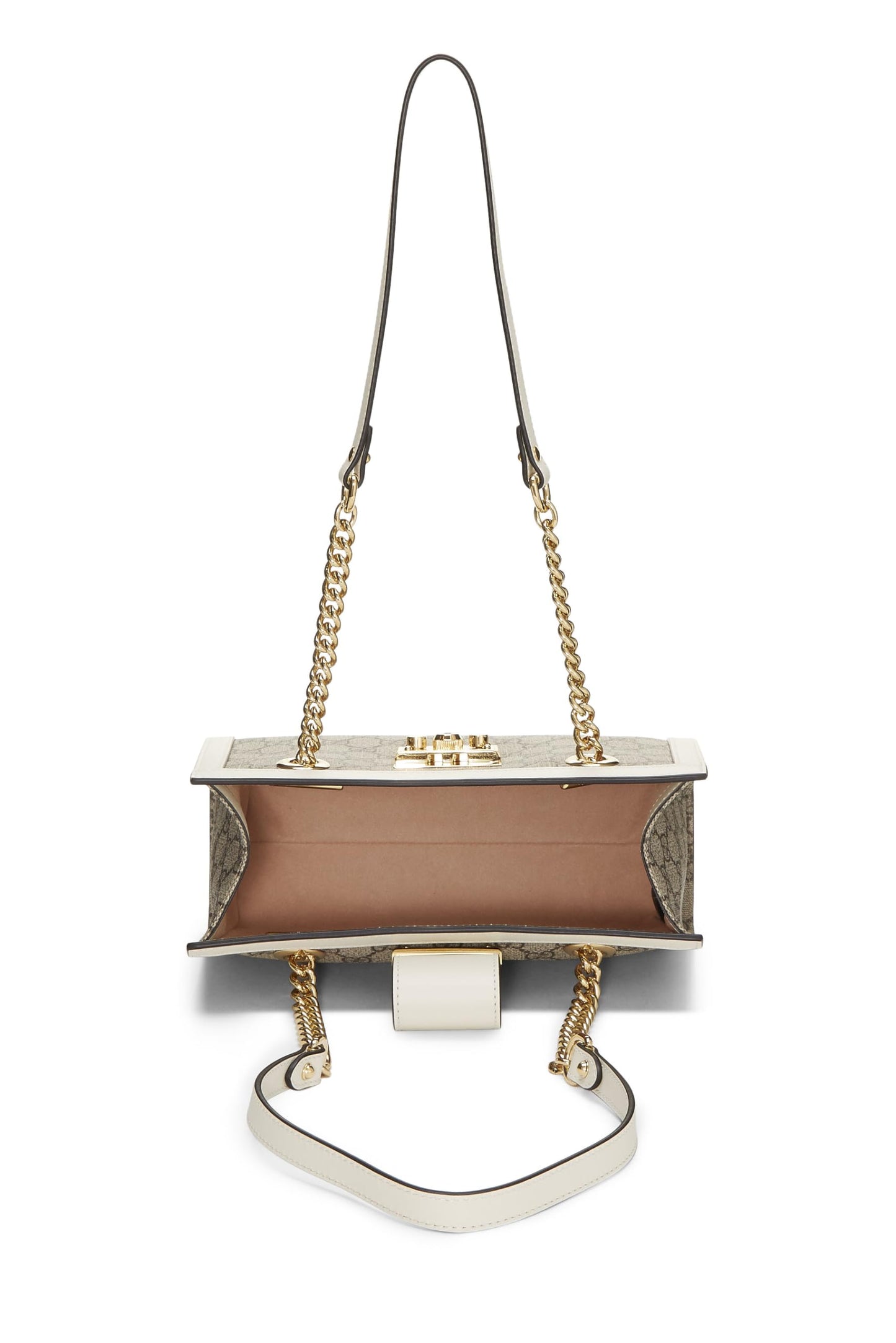 Gucci, Ivory GG Supreme Canvas Padlock Tote Small, White