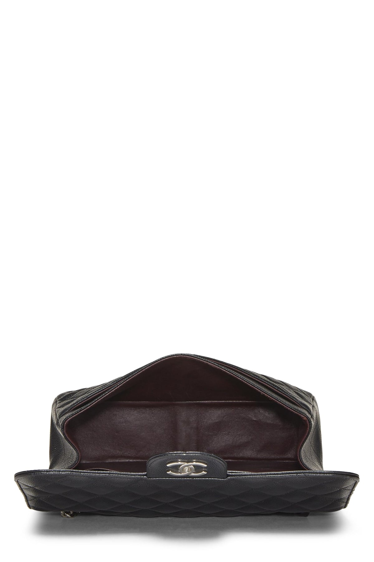 Chanel,  Black Quilted Caviar New Classic Flap Jumbo, Black