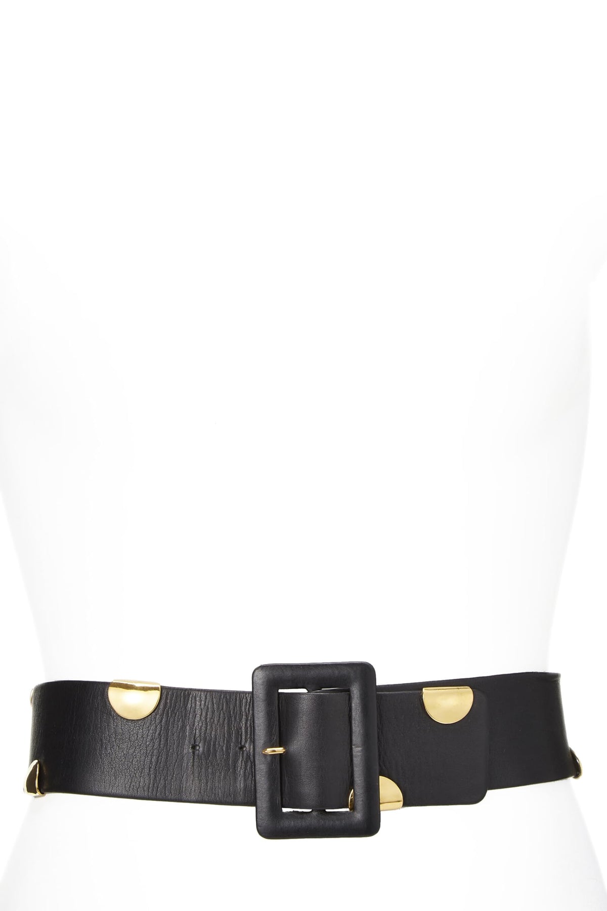 Chanel,  Black Leather & Chain Waist Belt 70, Black