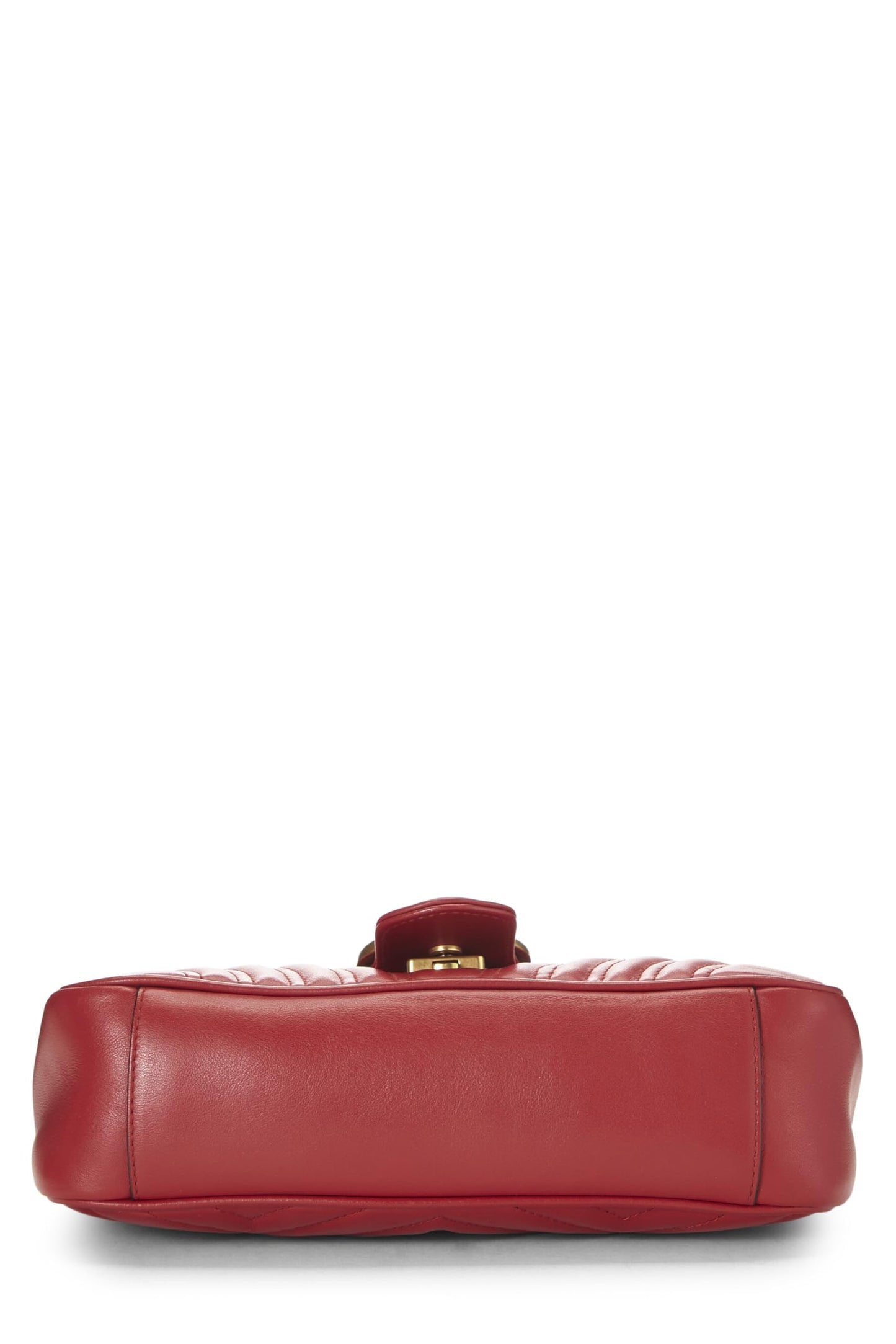 Gucci, Red Leather GG Marmont Shoulder Bag Small, Red